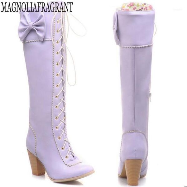 boots women fashion bow-knotted knee-high casual round toe high heels pure color lace up warm botas de mujer y60811, Black
boots women fashion bow-knotted knee-high casual round toe high heels pure color lace up warm botas de mujer y60811, Black