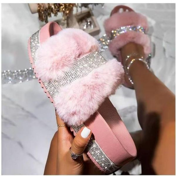 fengda size slippers women's autumn and winter 2021 fashion hairy diamond thick soles wear comfortable cool women, Black
fengda size slippers women's autumn and winter 2021 fashion hairy diamond thick soles wear comfortable cool women, Black