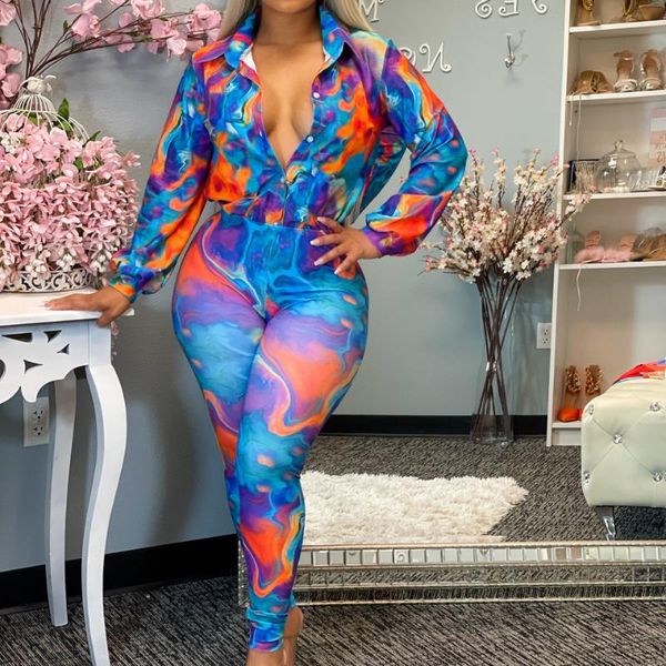 women's two piece pants 2021 fashion casual personality printing set temperament long sleeve shirt 2 pcs suit outfit, White
women's two piece pants 2021 fashion casual personality printing set temperament long sleeve shirt 2 pcs suit outfit, White
