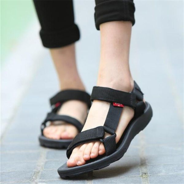 sandals 2021 roman couple vietnam beach shoes summer outdoor men's, Black