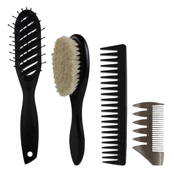 hair brushes 4pcs/set massage comb brush beard oil anti static straightening care, Silver
hair brushes 4pcs/set massage comb brush beard oil anti static straightening care, Silver