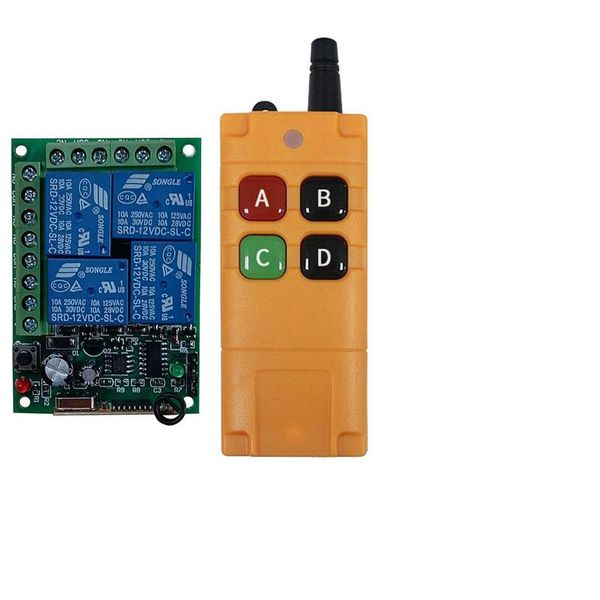 smart home control ndustrial sector dc 12v 24v 4ch 10a rf wireless remote switch system with 20m-2000m long distance transmitter 433mhz
smart home control ndustrial sector dc 12v 24v 4ch 10a rf wireless remote switch system with 20m-2000m long distance transmitter 433mhz