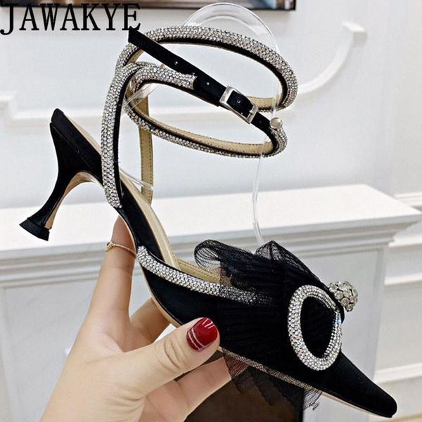 dress shoes crystal bowknot ankle wrap women sandals pointed toe rhinestone pumps bud silk party wedding for summer, Black
dress shoes crystal bowknot ankle wrap women sandals pointed toe rhinestone pumps bud silk party wedding for summer, Black