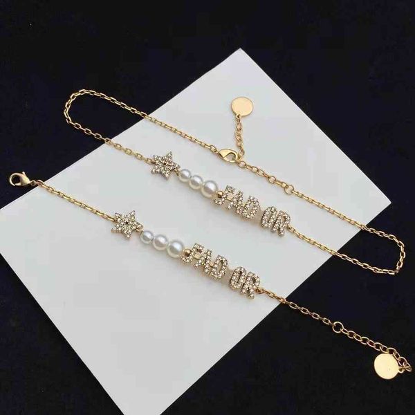 luxury designer fashion necklace d / di home letter ja pearl bracelet women's diamond star simple geometric jewelry, Red;brown
luxury designer fashion necklace d / di home letter ja pearl bracelet women's diamond star simple geometric jewelry, Red;brown
