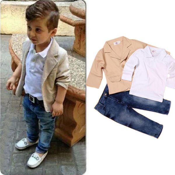 clothing sets 3 pieces suits gentleman boys set kids long sleeve leisure children's spring autumn for wedding suit jeans, lapel t-shirt, White
clothing sets 3 pieces suits gentleman boys set kids long sleeve leisure children's spring autumn for wedding suit jeans, lapel t-shirt, White