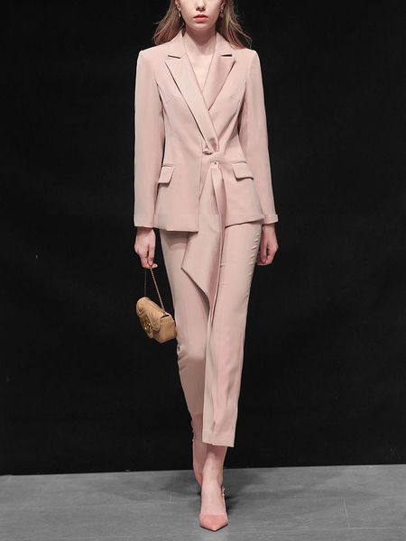 women's suits & blazers high-end spring european american casual suit fashion ol temperament professional long-sleeved two-piece set, White;black
women's suits & blazers high-end spring european american casual suit fashion ol temperament professional long-sleeved two-piece set, White;black