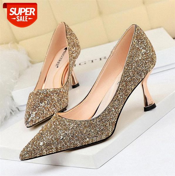 1266-2 european and american style fashion metal heel high heels shallow mouth pointed toe shiny sequins nightclub single shoes #rr5p
1266-2 european and american style fashion metal heel high heels shallow mouth pointed toe shiny sequins nightclub single shoes #rr5p