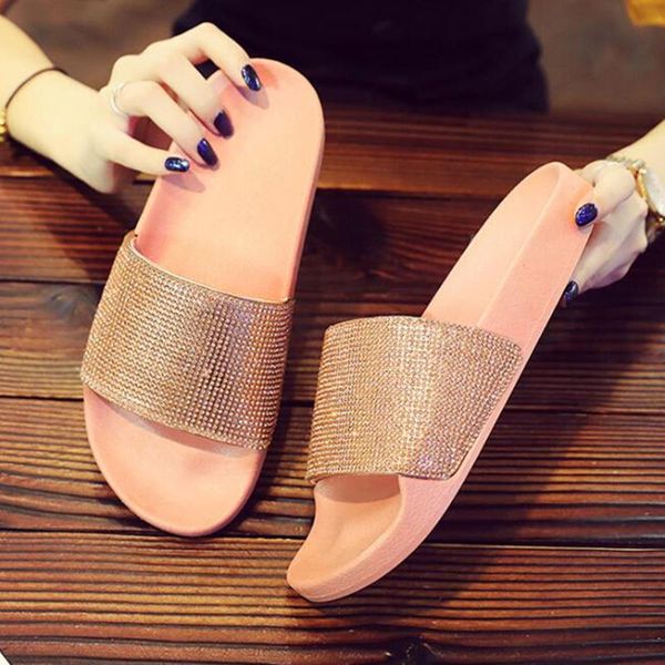 women slippers crystal flat heel summer shoes female indoor outside bling beach slides open toe rhinestone ladies shoe flip flop, Black
women slippers crystal flat heel summer shoes female indoor outside bling beach slides open toe rhinestone ladies shoe flip flop, Black