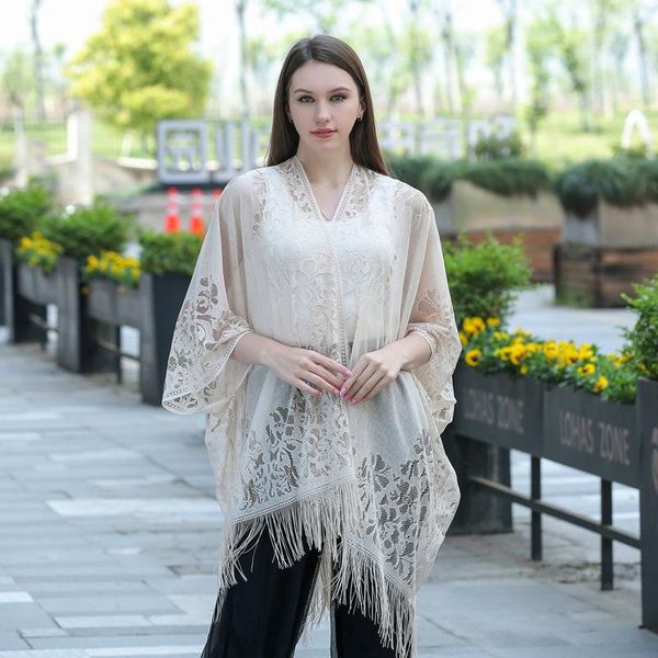 women's swimwear women lace tassel beach cover up bikini swimsuit coverups fashion kimono cape fringed casual cardigan shawls wraps, White;black
women's swimwear women lace tassel beach cover up bikini swimsuit coverups fashion kimono cape fringed casual cardigan shawls wraps, White;black