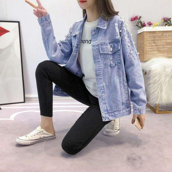 women's jackets women denim jacket plus size hole bomber overcoat 5xl korean students loose spring autumn beaded basic outerwear, Black;brown
women's jackets women denim jacket plus size hole bomber overcoat 5xl korean students loose spring autumn beaded basic outerwear, Black;brown