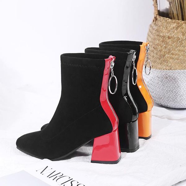 boots ods orange knitted elastic women shoes winter square toe genuine leather thick high heels ankle big size 33-46, Black
boots ods orange knitted elastic women shoes winter square toe genuine leather thick high heels ankle big size 33-46, Black