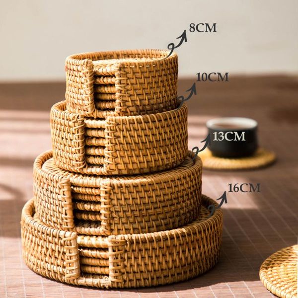 mats & pads 6pcs woven rattan coasters handcrafted thermal insulation tea cup placemats with storage holder kitchen restaurant decor
mats & pads 6pcs woven rattan coasters handcrafted thermal insulation tea cup placemats with storage holder kitchen restaurant decor