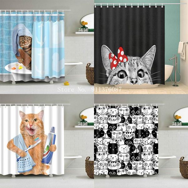 curtain & drapes cartoon cat 3d printing shower bathroom waterproof polyester washable bath decor curtains with 12 hook 120x180cm
curtain & drapes cartoon cat 3d printing shower bathroom waterproof polyester washable bath decor curtains with 12 hook 120x180cm