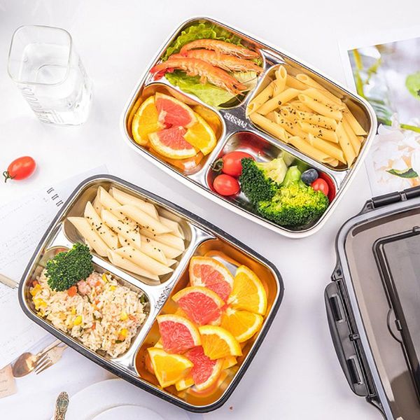 dinnerware sets 3/4grid stainless steel microwave lunch box portable picnic camping rectangle outdoor storage container
dinnerware sets 3/4grid stainless steel microwave lunch box portable picnic camping rectangle outdoor storage container