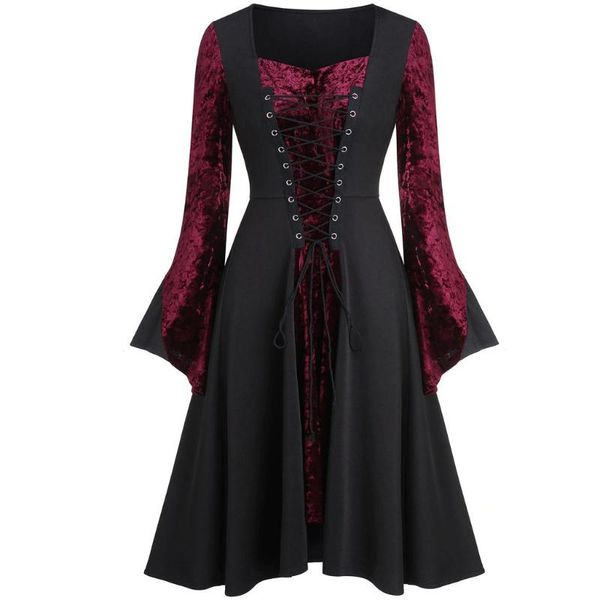casual dresses vintage medieval robe cosplay costume dress fashion women plus size long sleeve cross bandage partchwork loose dress#g4, Black;gray
casual dresses vintage medieval robe cosplay costume dress fashion women plus size long sleeve cross bandage partchwork loose dress#g4, Black;gray