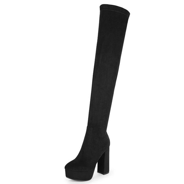 boots super high thick heel european and american style over-the-knee waterproof platform ladies, Black
boots super high thick heel european and american style over-the-knee waterproof platform ladies, Black