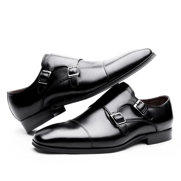 dress shoes leather for men wedding office handmade monk strap formal casual footwear, Black
dress shoes leather for men wedding office handmade monk strap formal casual footwear, Black