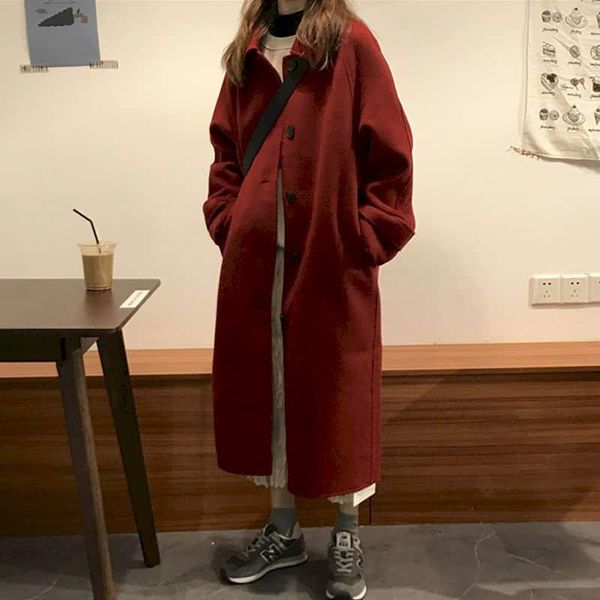 women's trench coats black woolen coat 2021 high street autumn and winter mid-length short girl japanese temperament, Tan;black
women's trench coats black woolen coat 2021 high street autumn and winter mid-length short girl japanese temperament, Tan;black