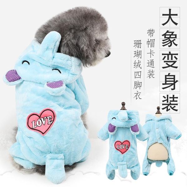 petfu cartoon four-legged thickened pet suit cq coral velvet elephant transformation clothes dog coat apparel
petfu cartoon four-legged thickened pet suit cq coral velvet elephant transformation clothes dog coat apparel