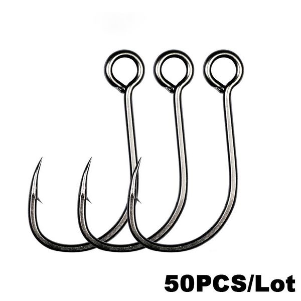 fishing hooks 50pcs big eyes single barbed fishhooks high carbon steel spare hook for lure bait tackle accessories
fishing hooks 50pcs big eyes single barbed fishhooks high carbon steel spare hook for lure bait tackle accessories