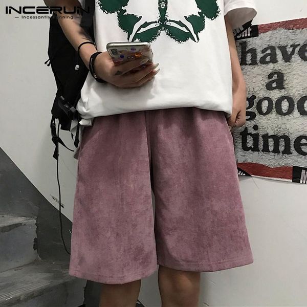 men's shorts incerun vintage solid color men casual elastic waist corduroy bottoms 2021 summer man baggy loose streetwear 3xl 7, White;black
men's shorts incerun vintage solid color men casual elastic waist corduroy bottoms 2021 summer man baggy loose streetwear 3xl 7, White;black