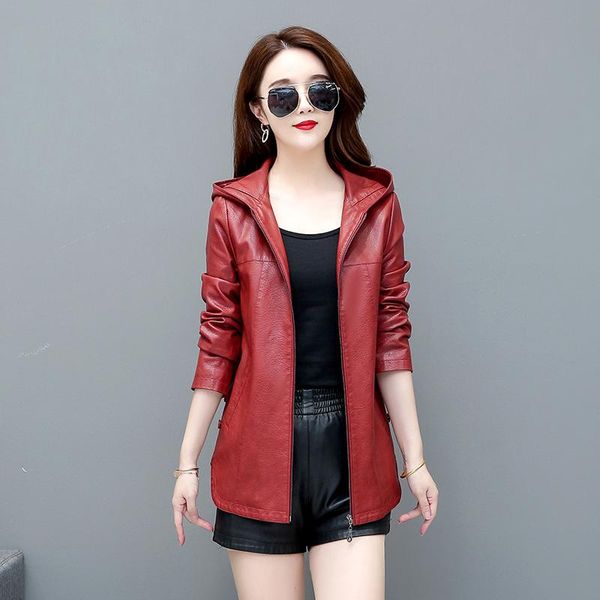 women's leather & faux jacket women 2021 basic coat female motorcycle suede pu zipper hoodies outerwear, Black
women's leather & faux jacket women 2021 basic coat female motorcycle suede pu zipper hoodies outerwear, Black