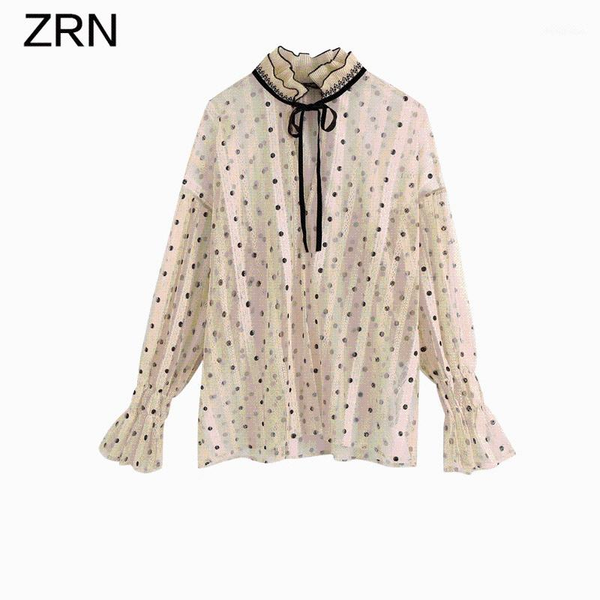 women fashion vintage polka dot blouse lace patchwork smock blouses shirts female chic ruffles transparent mesh blusas women's &, White
women fashion vintage polka dot blouse lace patchwork smock blouses shirts female chic ruffles transparent mesh blusas women's &, White