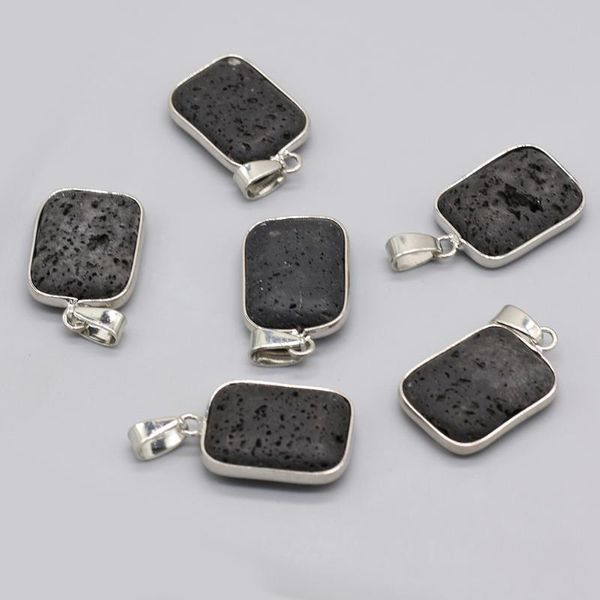charms natural stone volcanic rock rectangular black pendant for woman jewelry makingdiy necklace earrings accessories charm gift decor, Bronze;silver
charms natural stone volcanic rock rectangular black pendant for woman jewelry makingdiy necklace earrings accessories charm gift decor, Bronze;silver