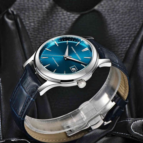 watch pagani design brand fashion sports and leisure es sapphire glass stainless steel waterproof mechanical, Slivery;brown