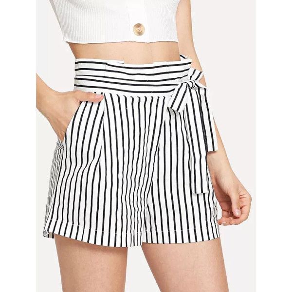 women's shorts women summer casual loose elastic waist belt striped high cotton regular size s/m//xl, White;black
women's shorts women summer casual loose elastic waist belt striped high cotton regular size s/m//xl, White;black