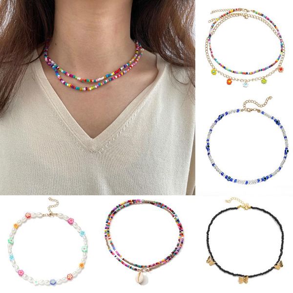 chokers bohemian colored rice bead necklace men women natural pearl candy color short couple jewelry exquisite gift, Golden;silver
chokers bohemian colored rice bead necklace men women natural pearl candy color short couple jewelry exquisite gift, Golden;silver