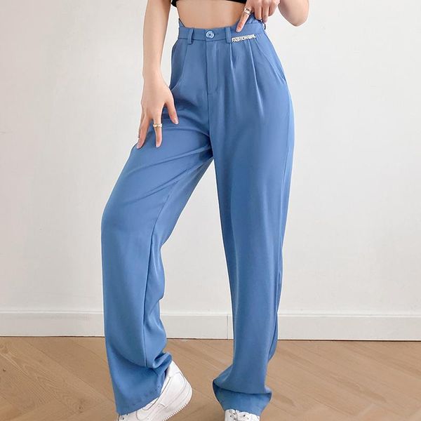 women's pants & capris chiffon trousers 2021 women two colors long mid waist button straight suit ol all match, Black;white
women's pants & capris chiffon trousers 2021 women two colors long mid waist button straight suit ol all match, Black;white