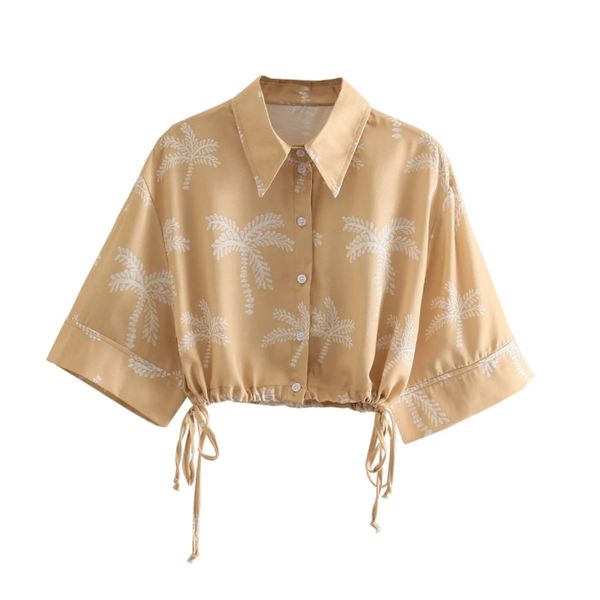 summer women flower printing drawstring short shirt female half sleeve blouse casual lady loose blusas s8918 210430, White
summer women flower printing drawstring short shirt female half sleeve blouse casual lady loose blusas s8918 210430, White