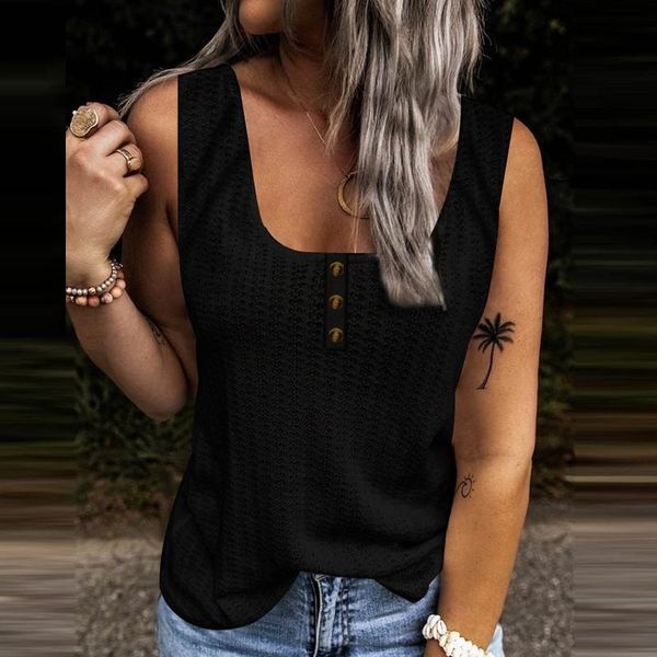 women's blouses & shirts sleeveless black for female blusas mujer de moda 2021 summer solid color knitting low collar button down, White
women's blouses & shirts sleeveless black for female blusas mujer de moda 2021 summer solid color knitting low collar button down, White
