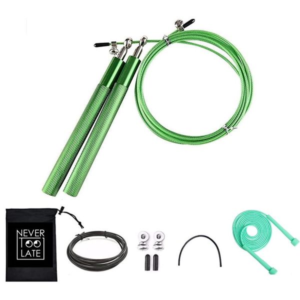 jump ropes 6 in 1 2.5mm steel cord speed skipping rope 120g multi color with anti wear tube and backup
jump ropes 6 in 1 2.5mm steel cord speed skipping rope 120g multi color with anti wear tube and backup