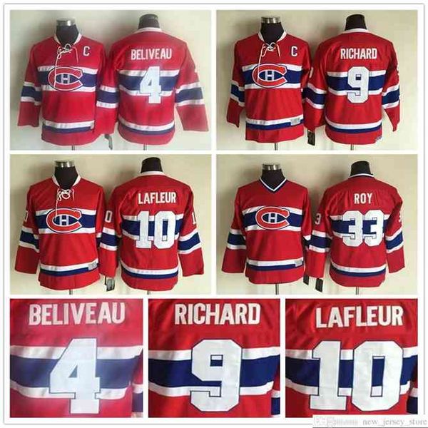 96 kids montreal canadiens 4 jean beliveau 9 maurice richard 10 guy lafleur jerseys vintage youth boys home red 33 patrick roy hockey jersey, Black
96 kids montreal canadiens 4 jean beliveau 9 maurice richard 10 guy lafleur jerseys vintage youth boys home red 33 patrick roy hockey jersey, Black