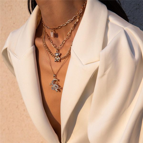 Multi Layer Diamond Dragon Pendant Necklaces Alloy Tassel Butterfly Bear Chain Women Acrylic Animal Skirt Necklace Jewelry Accessories Wholesale, Silver
Multi Layer Diamond Dragon Pendant Necklaces Alloy Tassel Butterfly Bear Chain Women Acrylic Animal Skirt Necklace Jewelry Accessories Wholesale, Silver