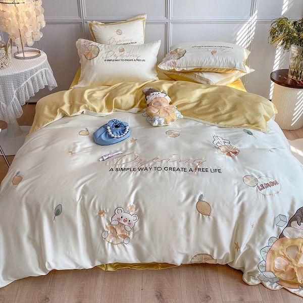bedding sets european girl embroidery set king 80s tencel comfortable home textile bedsheet pillow case duvet cover
bedding sets european girl embroidery set king 80s tencel comfortable home textile bedsheet pillow case duvet cover