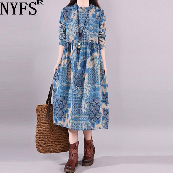 casual dresses nyfs 2021 spring autumn dress vintage large size woman loose printing vestido de mujer robe for women, Black;gray
casual dresses nyfs 2021 spring autumn dress vintage large size woman loose printing vestido de mujer robe for women, Black;gray