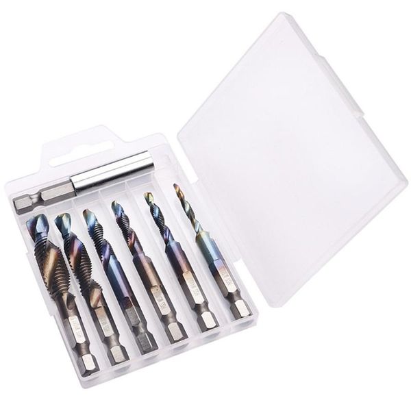 hand tools 7pcs/set m3-m10 hex shank blue coated screw thread metric compound tap drill bits with extension rod
hand tools 7pcs/set m3-m10 hex shank blue coated screw thread metric compound tap drill bits with extension rod