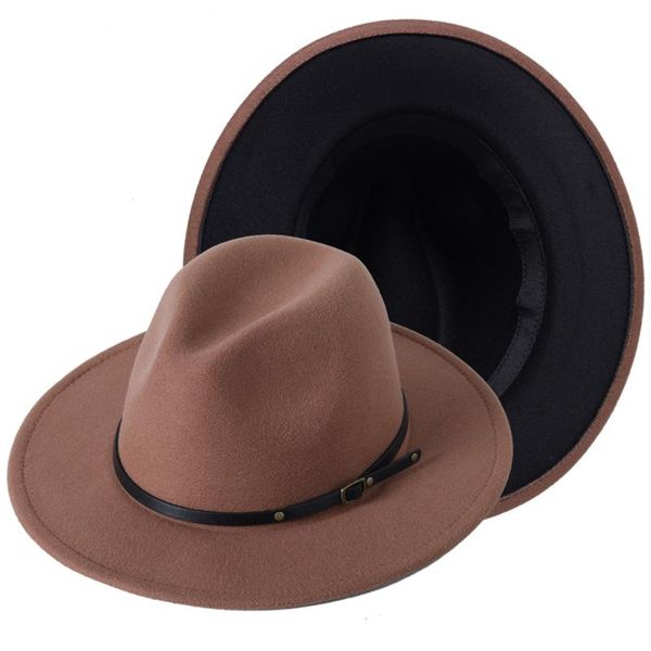 wide brim hats 2021 winter fedora hat fashion two-color spell color men and women flat jazz panama fedoras 10, Blue;gray
wide brim hats 2021 winter fedora hat fashion two-color spell color men and women flat jazz panama fedoras 10, Blue;gray