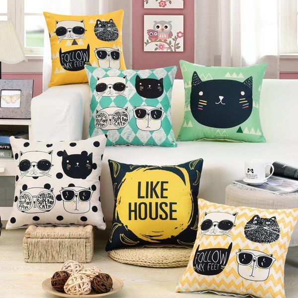 cushion/decorative pillow 1pcs cat pattern cotton linen throw cushion cover home decoration sofa bed decor decorative pillowcase 40344
cushion/decorative pillow 1pcs cat pattern cotton linen throw cushion cover home decoration sofa bed decor decorative pillowcase 40344
