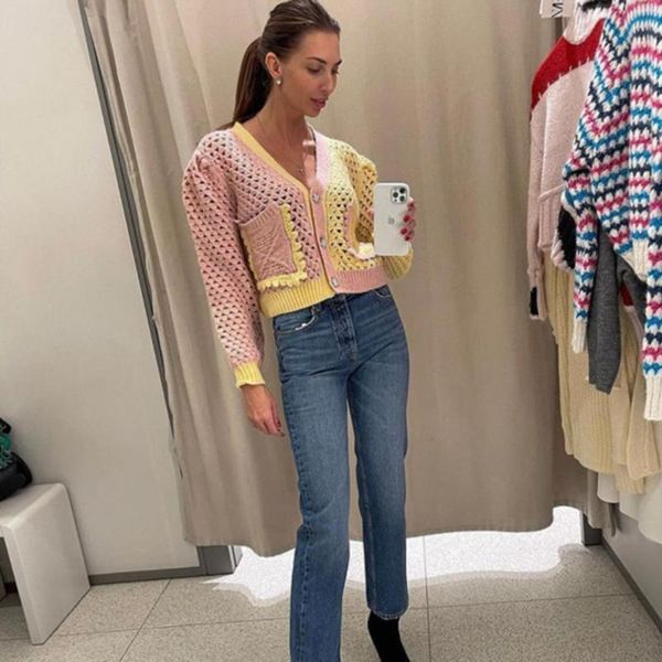 women's knits & tees xikom 2021 autumn patchwork sweater v neck long sleeve knitted cardigan casual pockets loose, White
women's knits & tees xikom 2021 autumn patchwork sweater v neck long sleeve knitted cardigan casual pockets loose, White