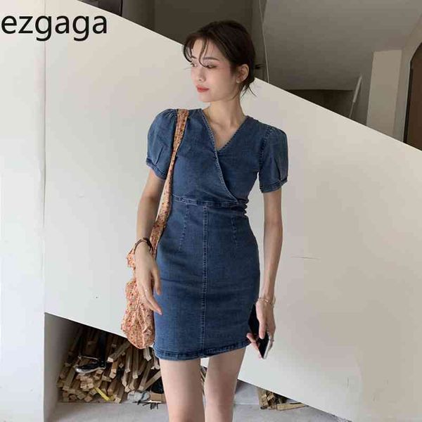 ezgaga vintage chic denim mini dress women v-neck short sleeve summer new solid thin bodycon ladies korean fashion vestidos 210430, Black;gray
ezgaga vintage chic denim mini dress women v-neck short sleeve summer new solid thin bodycon ladies korean fashion vestidos 210430, Black;gray