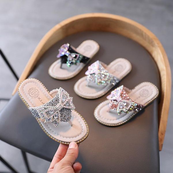 slipper summer girls sandals with rhinestones beautiful home slippers baby fashion bow bling princess, Black;grey
slipper summer girls sandals with rhinestones beautiful home slippers baby fashion bow bling princess, Black;grey