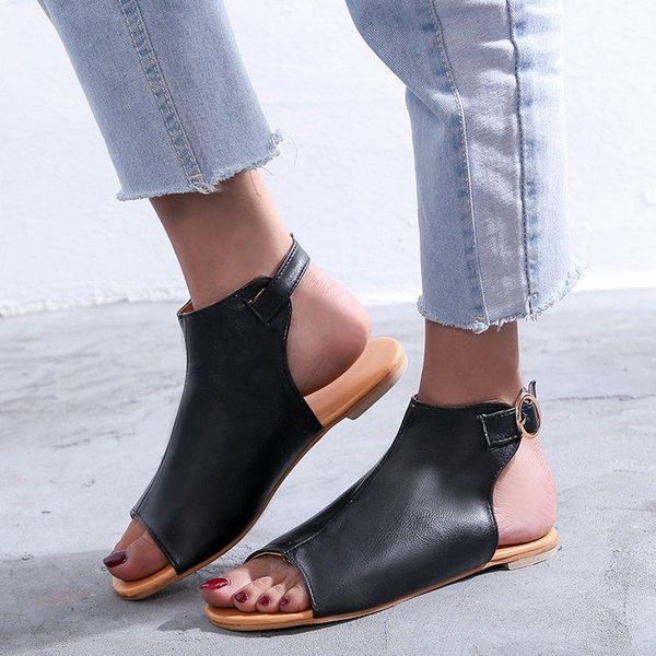 2021women's solid casual beach footwear peep toe sandals ladies summer women flats female buckle strap woman shoes, Black
2021women's solid casual beach footwear peep toe sandals ladies summer women flats female buckle strap woman shoes, Black