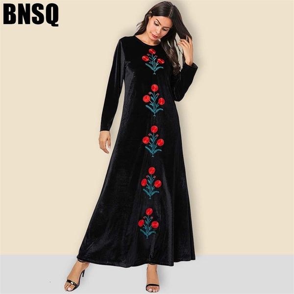 9156 fashionable and dignified large arab women's dress black plant embroidery casual golden velvet skirt, Black;gray
9156 fashionable and dignified large arab women's dress black plant embroidery casual golden velvet skirt, Black;gray