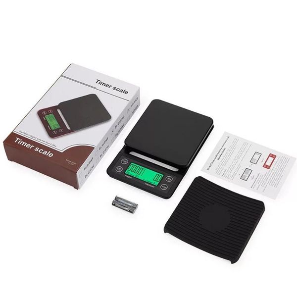 smart scales alarm clock timing coffee scale black abs plastic 5kg/0.1g with timer battery charging espresso
smart scales alarm clock timing coffee scale black abs plastic 5kg/0.1g with timer battery charging espresso