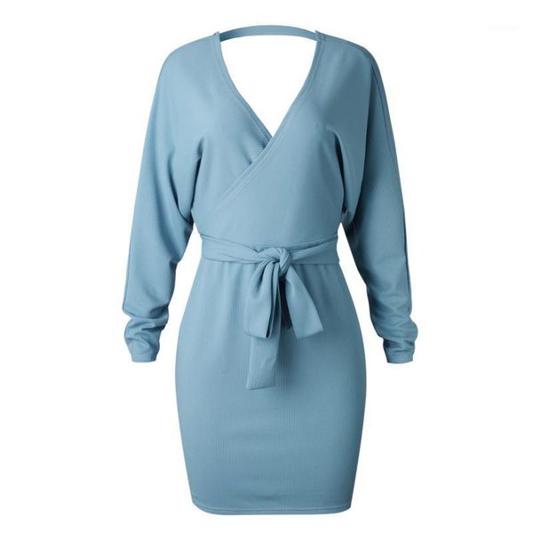 casual dresses package hip 2021 woman autumn backless deep v neck with belt dress vestidos elegant solid colors lady, Black;gray
casual dresses package hip 2021 woman autumn backless deep v neck with belt dress vestidos elegant solid colors lady, Black;gray