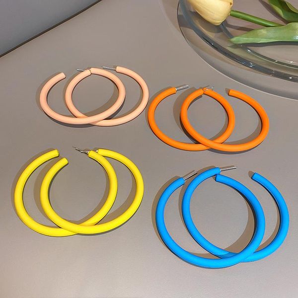 hoop & huggie srcoi multi color big circle round earrings for women large c shape fluorescent neon statement party accessory gift, Golden;silver
hoop & huggie srcoi multi color big circle round earrings for women large c shape fluorescent neon statement party accessory gift, Golden;silver